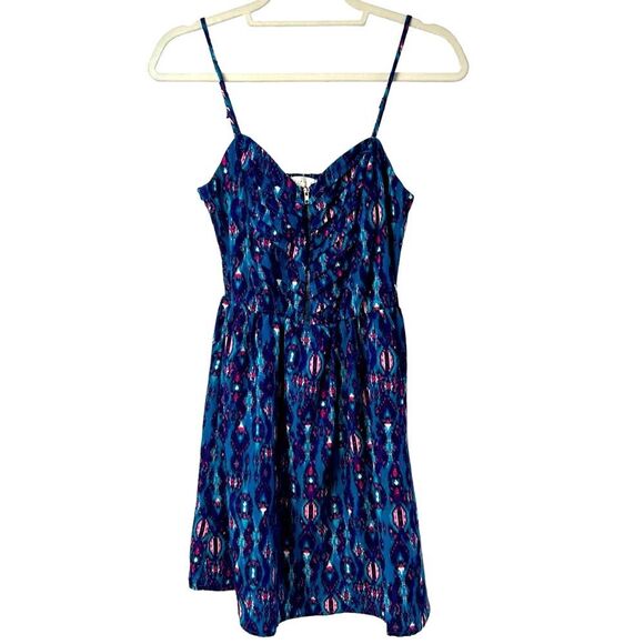 Nordstrom’s Socialite Fit and Flare Sundress Teal Print Size S - Picture 1 of 4